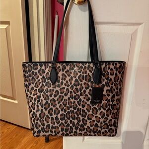 Kate Spade Brown and Black Leopard Print Tote